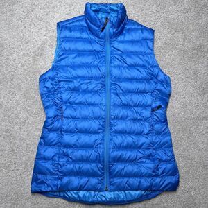 REI Co-Op Down  Puffer Vest Womens Small Blue Hiking Packable Zip Quilted Light